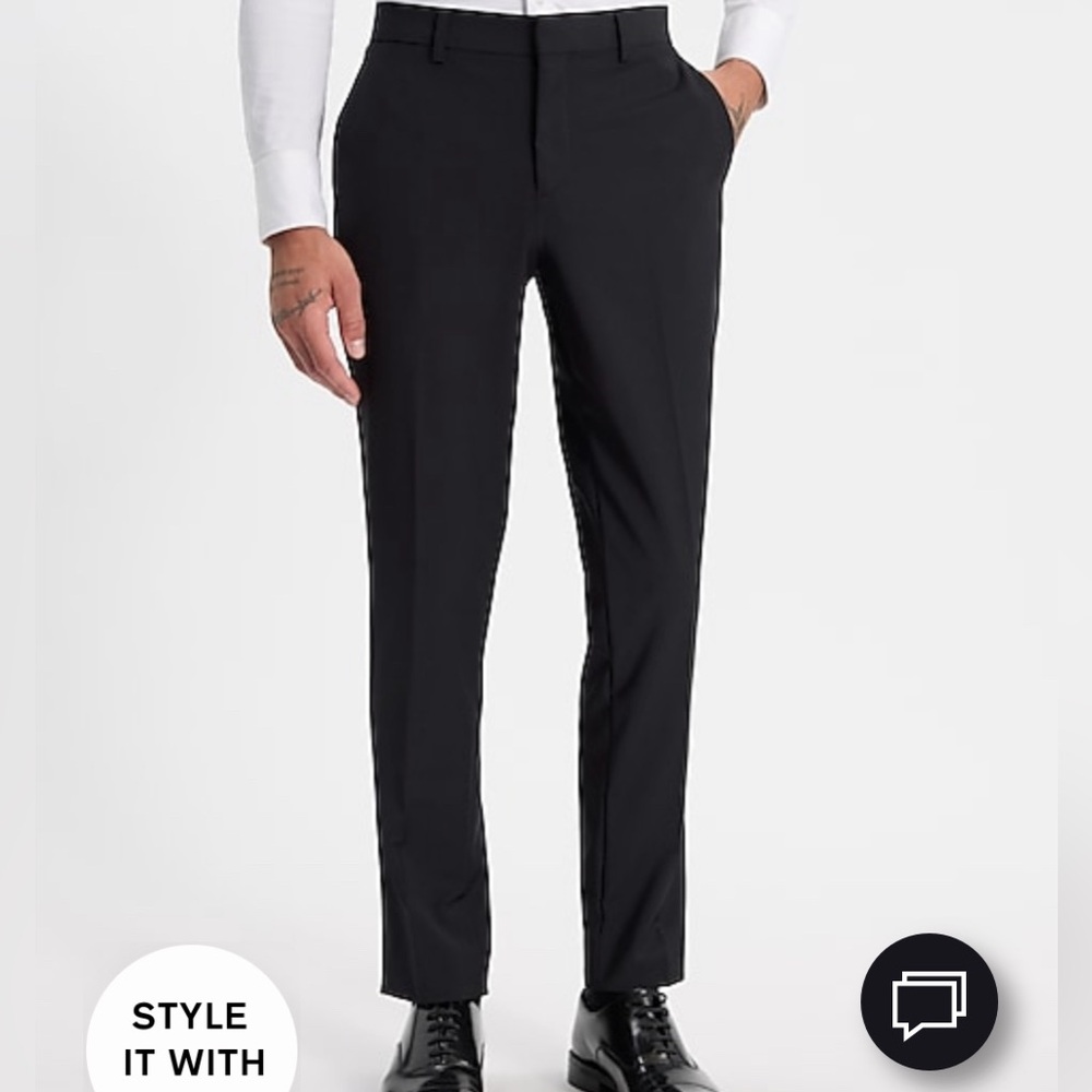 Black Express Slim Suit Pants. 32x32